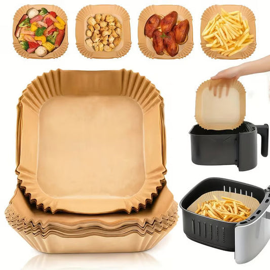 100Pcs Parchment Paper Air Fryer Paper Liners
